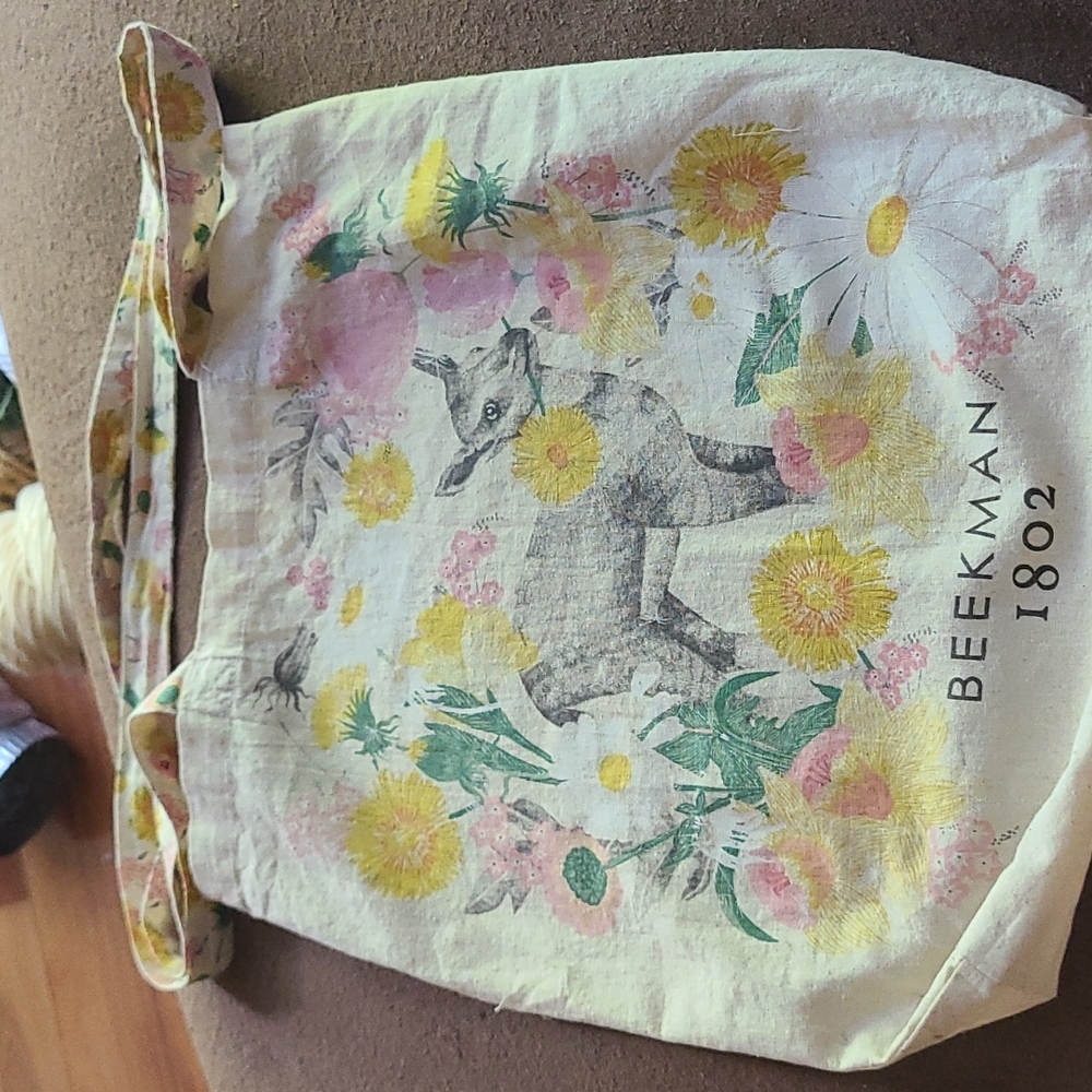 Beekman 1802 Canvas Lightweight 100% Cotton Goat Tote Bag.